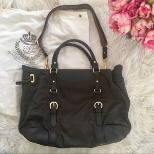 Lauren Ralph Lauren Brown Drawstring Buckle Bag